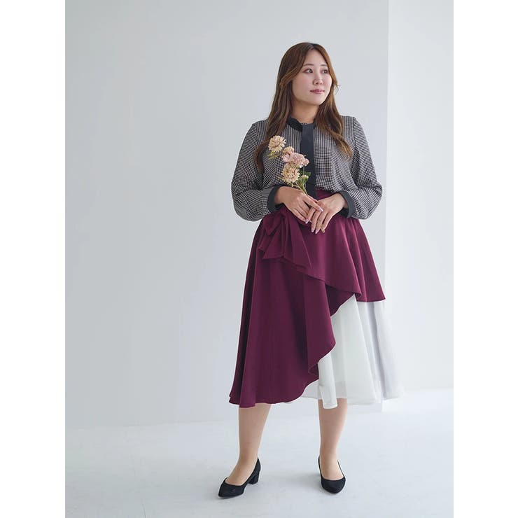 AMBIDEX Store タイプライター無地/ギンガム 5分袖ボウタイ