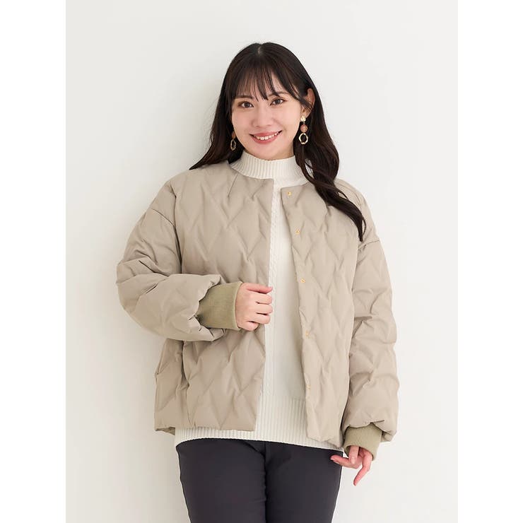 撥水加工】シームレスノーカラーダウンジャケット[品番：PLMW0012932]｜Re-J＆SUPURE （リジェイアンドスプル）のレディースファッション通販｜SHOPLIST（ショップリスト）