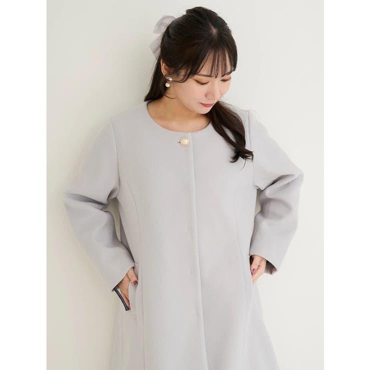 カシミヤコート ウールコート ファー フォックス シルク 高級カシミヤ＆シルクのフォックスファー付きロングコート 冬 | LINEブランドカタログ