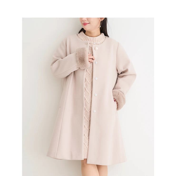 ファーティペット付きロングコート | Re-J＆SUPURE | 詳細画像32 