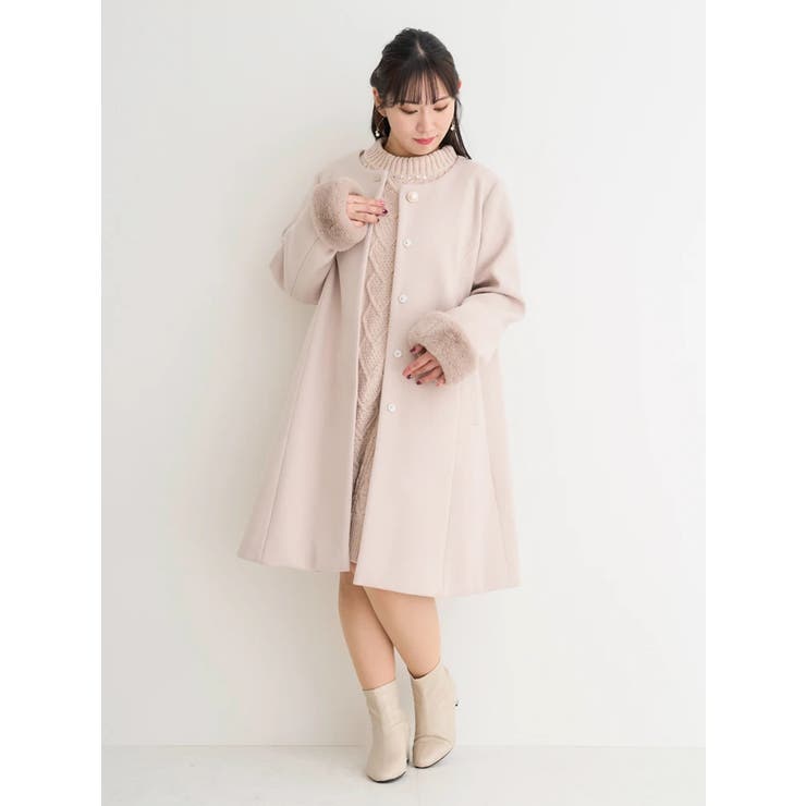 ファーティペット付きロングコート | Re-J＆SUPURE | 詳細画像33 