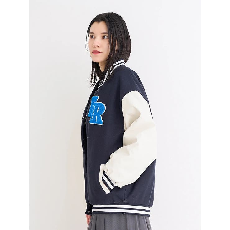 WEB限定】フェイクレザー切替スタジャン[品番：PLMW0013278]｜Re
