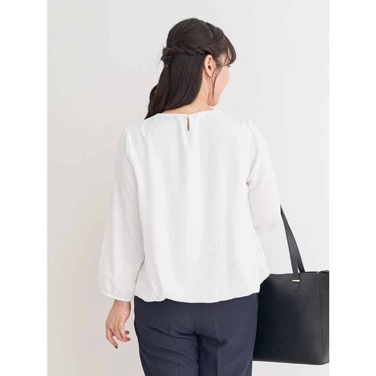 ラクケアアクセサリー付きタックバルーンブラウス | Re-J＆SUPURE | 詳細画像29 