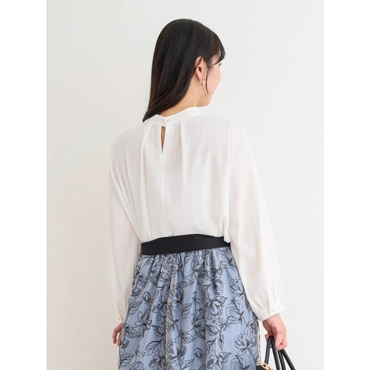 3WAYラクケアパールアクセサリー付きボウタイブラウス | Re-J＆SUPURE | 詳細画像5 