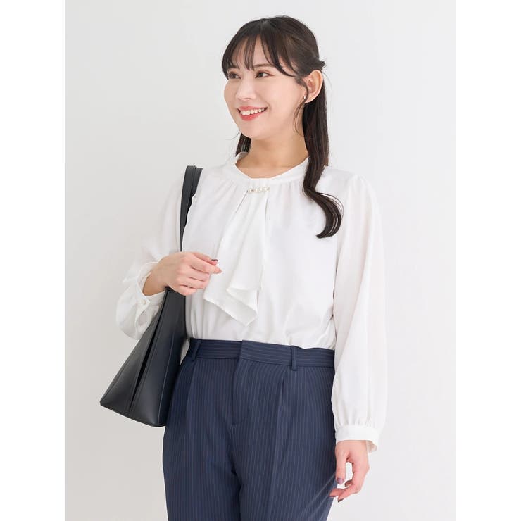 3WAYラクケアパールアクセサリー付きボウタイブラウス | Re-J＆SUPURE | 詳細画像11 