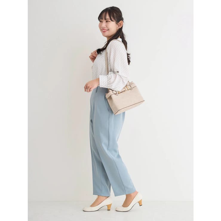 アソート柄パールボタン配色ブラウス | Re-J＆SUPURE | 詳細画像17 