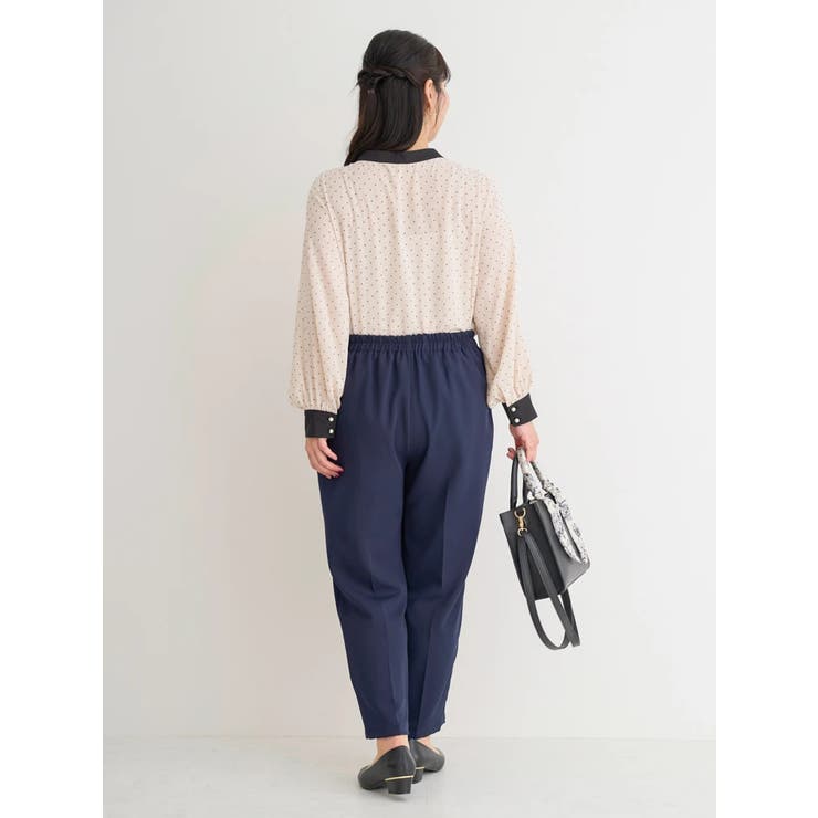 アソート柄パールボタン配色ブラウス | Re-J＆SUPURE | 詳細画像27 