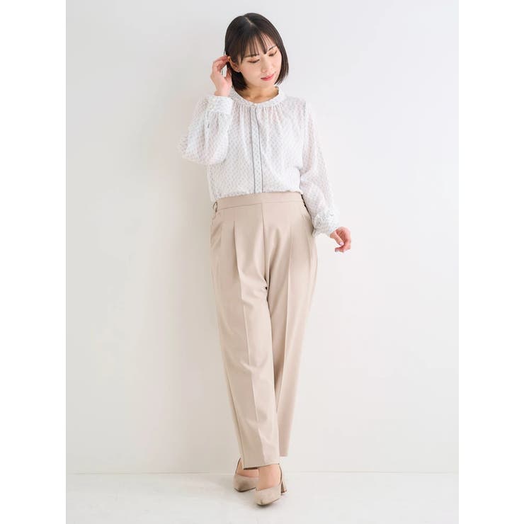 アソート柄パールボタン配色ブラウス | Re-J＆SUPURE | 詳細画像41 