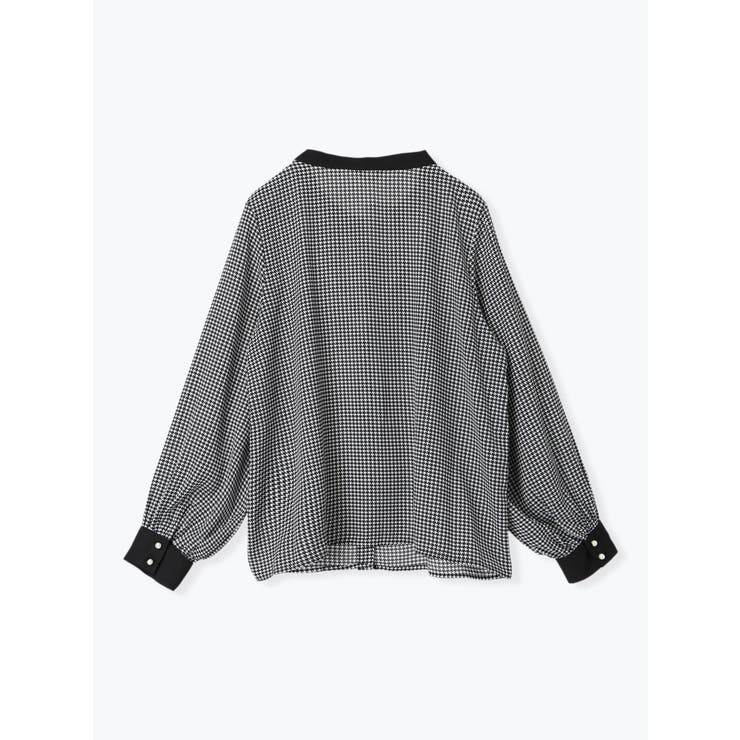 アソート柄パールボタン配色ブラウス | Re-J＆SUPURE | 詳細画像46 