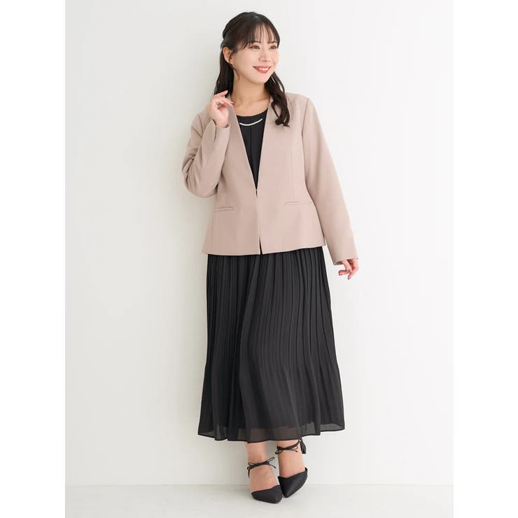 パールアクセサリー付きプリーツワンピース | Re-J＆SUPURE | 詳細画像11 