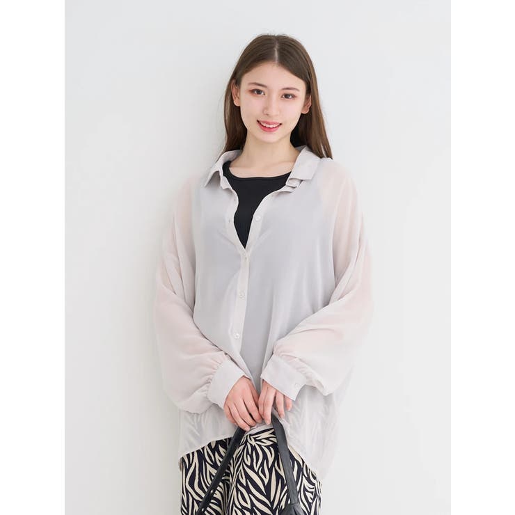 SET]シフォンシアーシャツ×タンクトップ[品番：PLMW0013946]｜Re