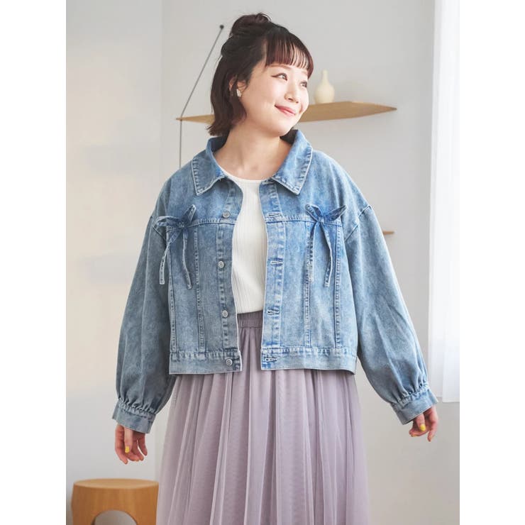 サマーセール ミニグランド バンドル 胸リボンデニムジャケット[品番：PLMW0013586]｜Re-J＆SUPURE ジャケット・アウター
