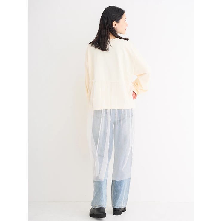 チュールドッキング裏毛ロゴプルオーバー | Re-J＆SUPURE | 詳細画像6 