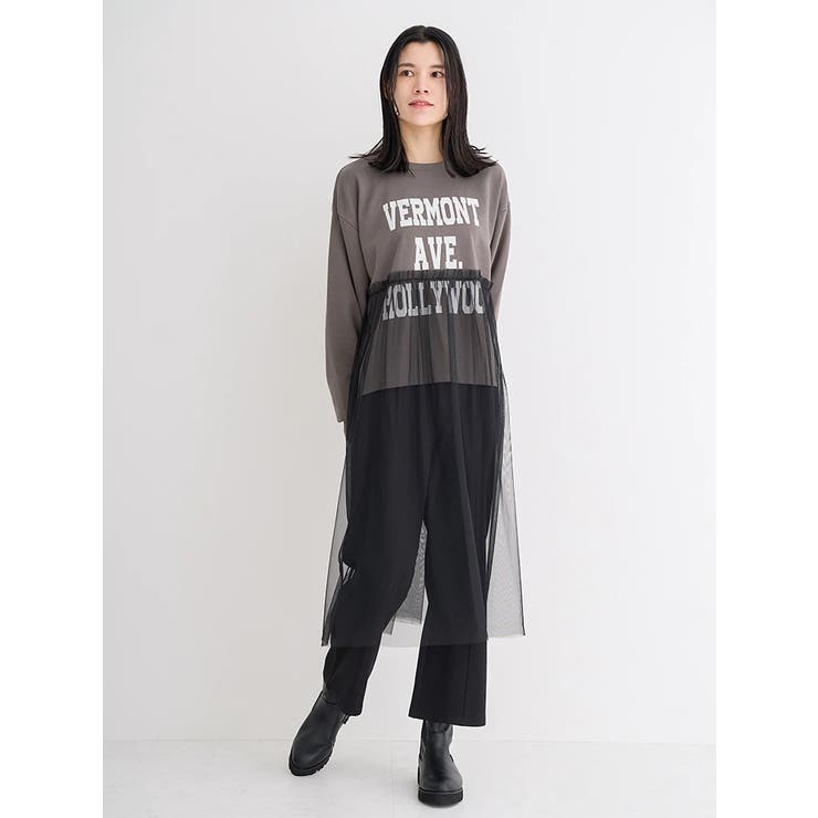 チュールドッキング裏毛ロゴプルオーバー | Re-J＆SUPURE | 詳細画像9 