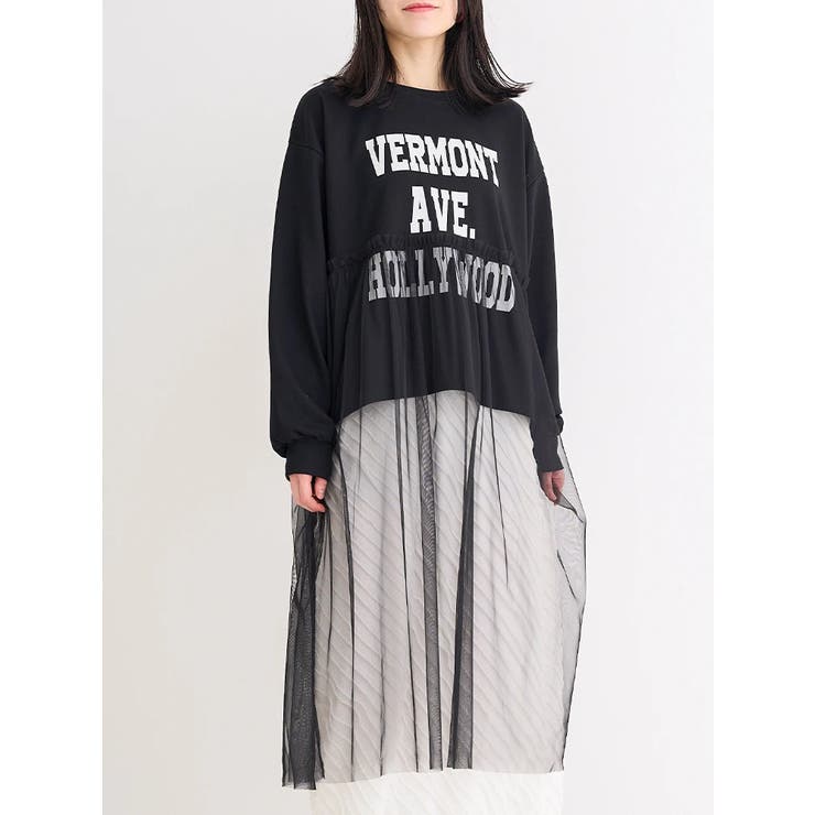 チュールドッキング裏毛ロゴプルオーバー | Re-J＆SUPURE | 詳細画像12 