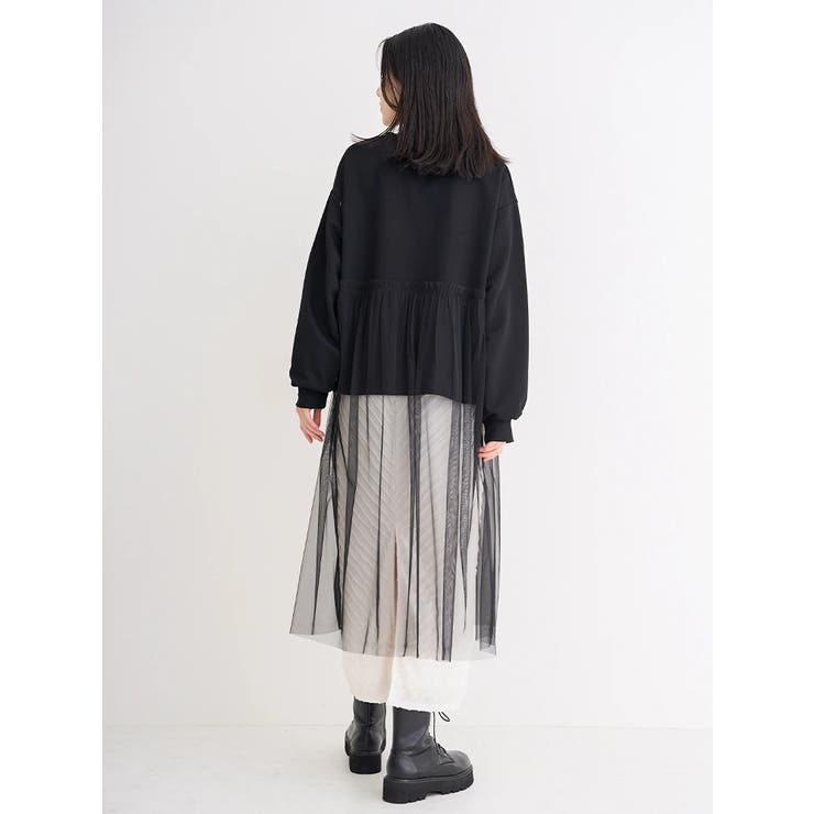 チュールドッキング裏毛ロゴプルオーバー | Re-J＆SUPURE | 詳細画像16 