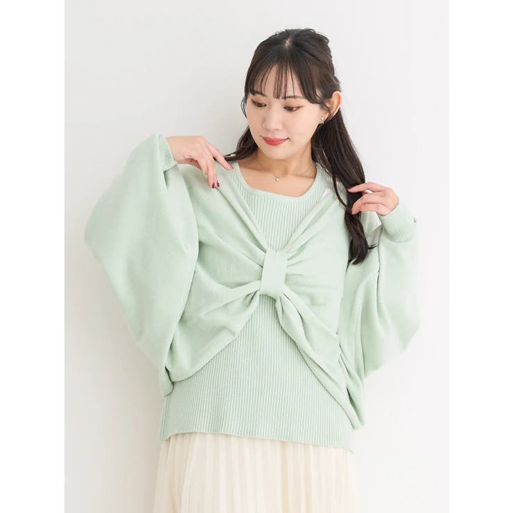 SET]リボンニットプルオーバー×タンクトップ[品番：PLMW0013472]｜Re -J＆SUPURE（リジェイアンドスプル）のレディースファッション通販｜SHOPLIST（ショップリスト）