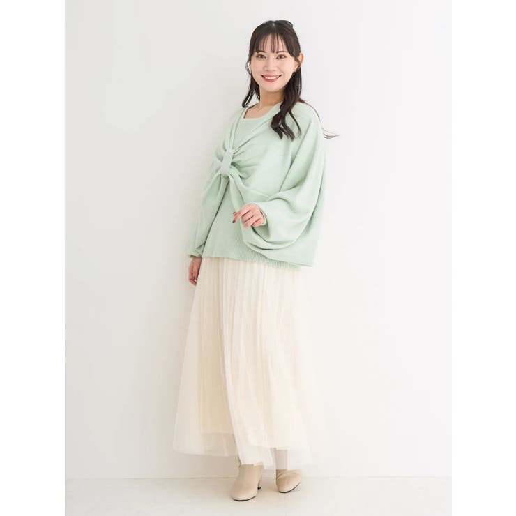 SET]リボンニットプルオーバー×タンクトップ(506919435) | リジェイアンドスプル(Re-J＆SUPURE) - d fashion