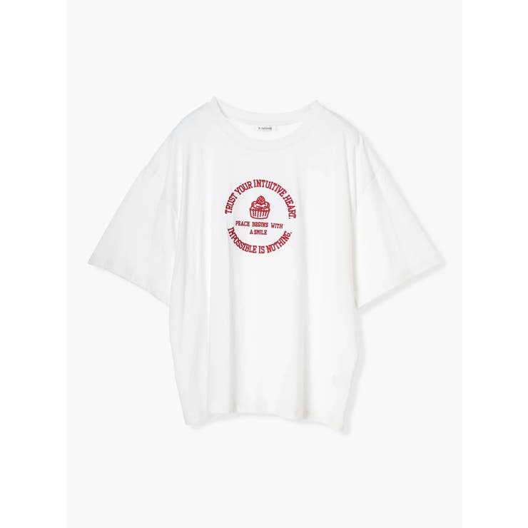 オールオーバーEVISUKUROプリントと刺繍のルーズフィットTシャツ