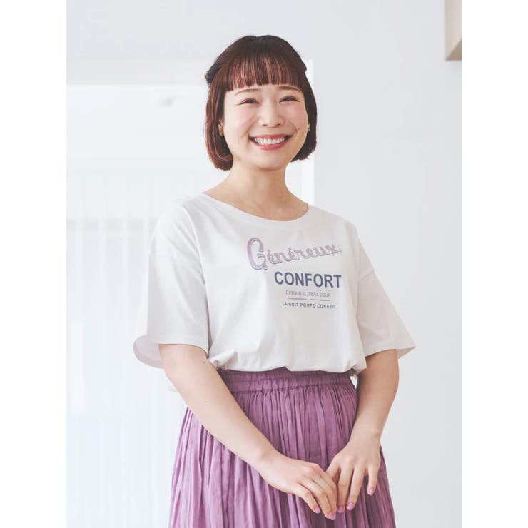 白 | カラーロゴプリントTシャツ | Re-J＆SUPURE