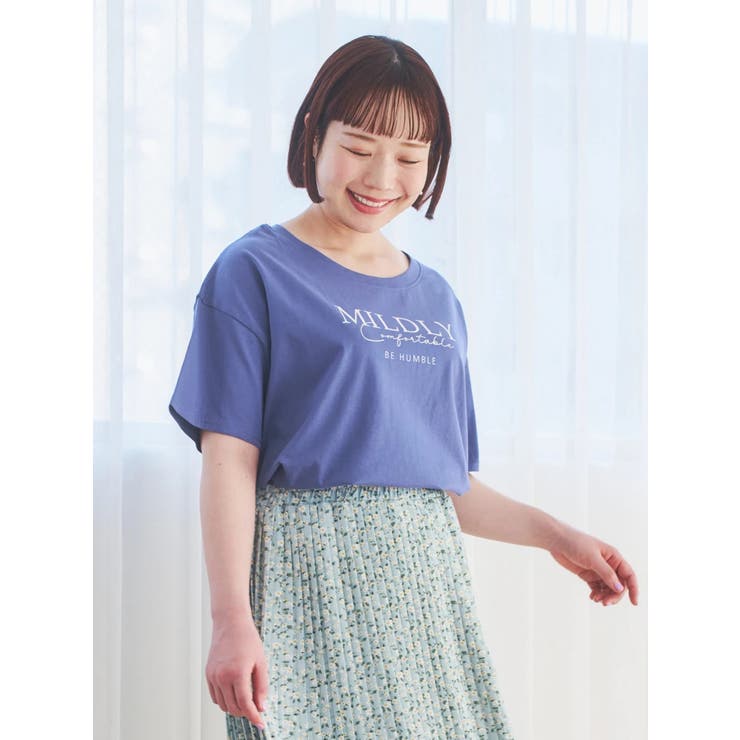 正式的 接触冷感】MILDLY ロゴプリントTシャツ[品番：PLMW0013959]｜Re トップス