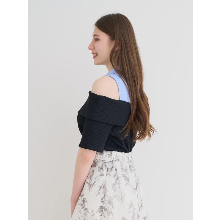 シャツドッキングオフショルトップス | Re-J＆SUPURE | 詳細画像5 