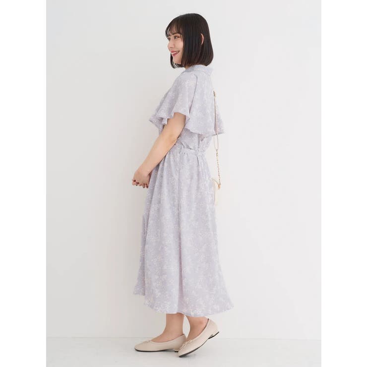 花柄フレアスリーブワンピース[品番：PLMW0013992]｜Re