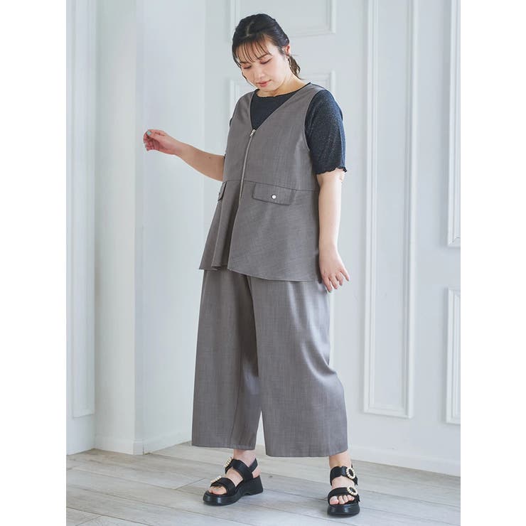 [SET]ZIPベスト×ワイドパンツ | Re-J＆SUPURE | 詳細画像3 