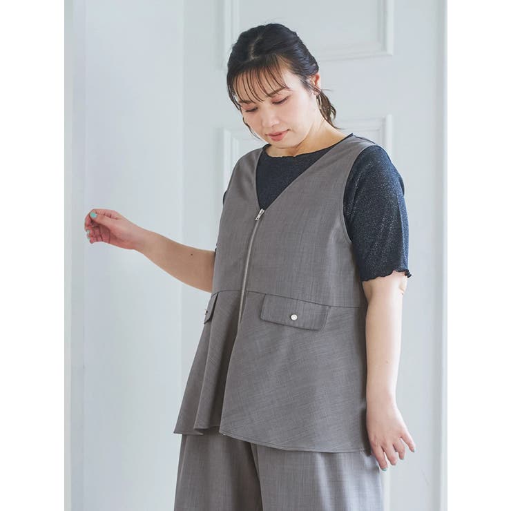 [SET]ZIPベスト×ワイドパンツ | Re-J＆SUPURE | 詳細画像8 