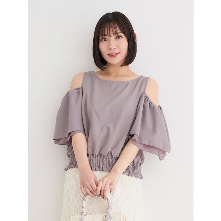 【50％OFF】 WEB限定】肩開きフレアスリーブトップス[品番：PLMW0013998]｜Re トップス