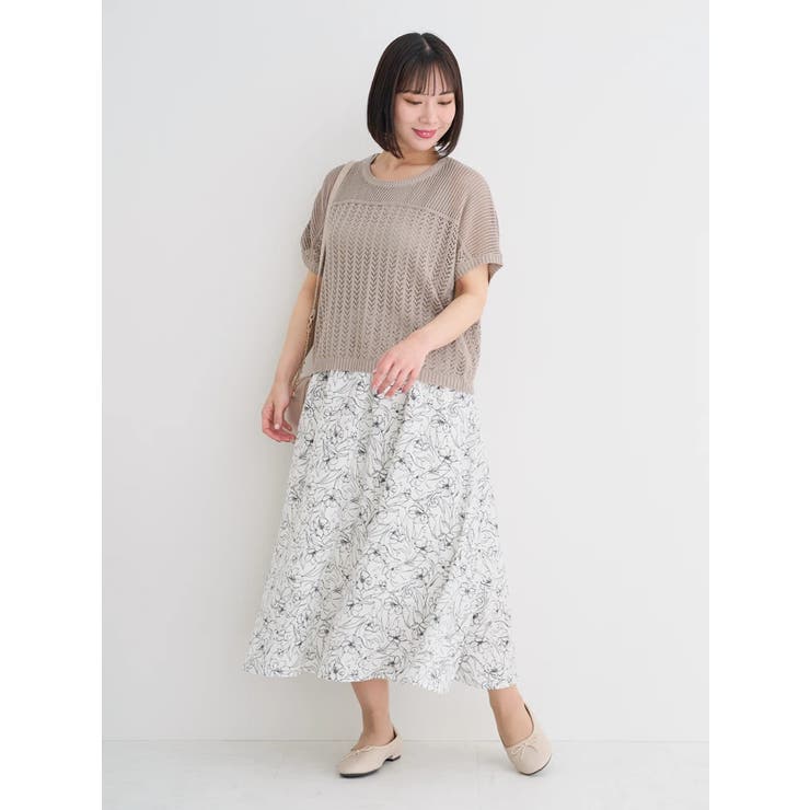美品 BARRIE カシミア100% 半袖 ニットワンピース ダメージ加工 花柄 美品 BARRIE カシミア100% 半袖 ニットワンピース ダメージ加工 花柄