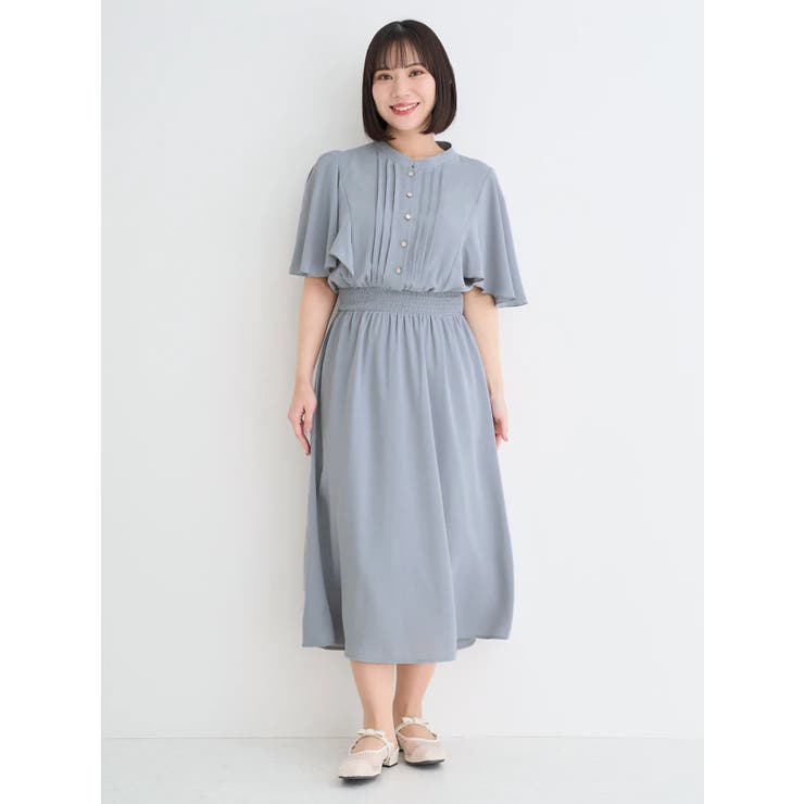 ピンタックフレアスリーブワンピース[品番：PLMW0014000]｜Re