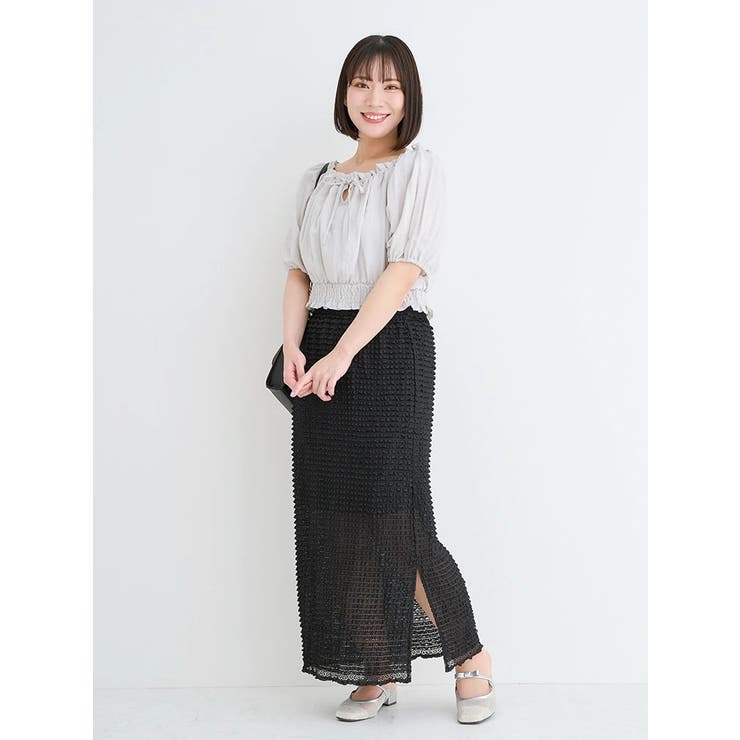 WEB限定】[前後2WAY]ビジュージョーゼットオフショルブラウス