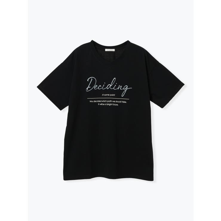 カラーロゴ刺繍プリントTシャツ[品番：PLMW0014176]｜Re