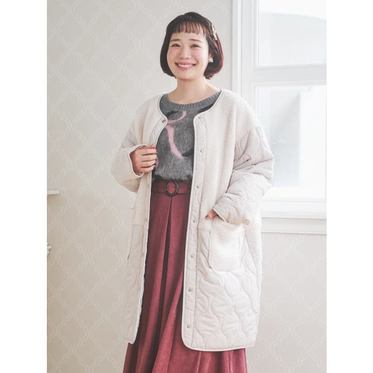 ボア切り替えキルティングコート | Re-J＆SUPURE | 詳細画像1 