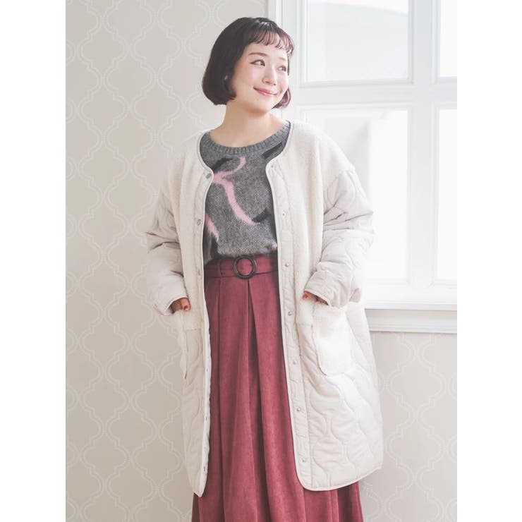 ボア切り替えキルティングコート | Re-J＆SUPURE | 詳細画像12 