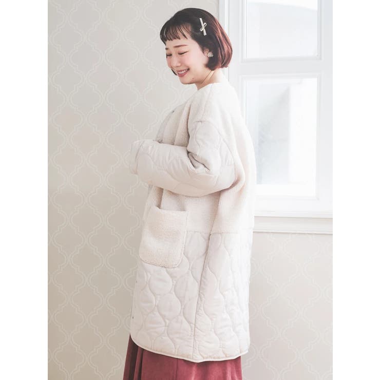 ボア切り替えキルティングコート | Re-J＆SUPURE | 詳細画像14 