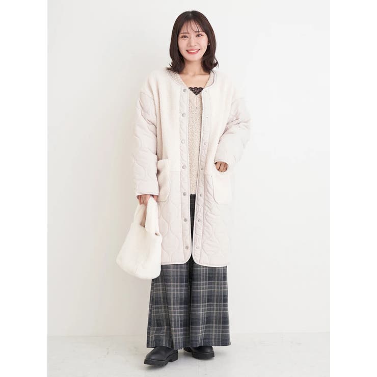 ボア切り替えキルティングコート | Re-J＆SUPURE | 詳細画像21 