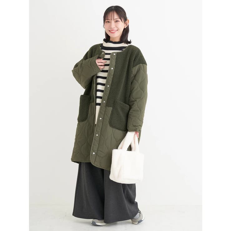 ボア切り替えキルティングコート | Re-J＆SUPURE | 詳細画像34 