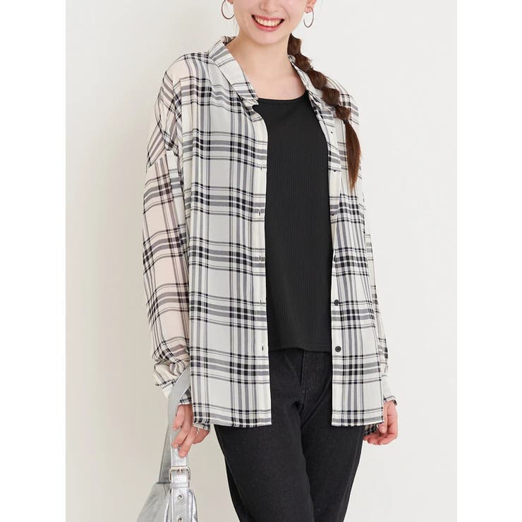 【新品】todayful シアーシャツ　チェック柄 TODAYFUL（トゥデイフル）の「シアーチェックシャツ（シャツ