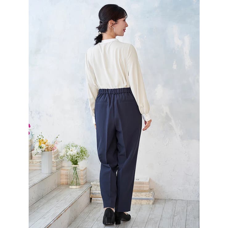 ラクケア 配色パイピングブラウス | Re-J＆SUPURE | 詳細画像24 