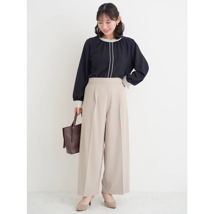 ラクケア 配色パイピングブラウス | Re-J＆SUPURE | 詳細画像46 