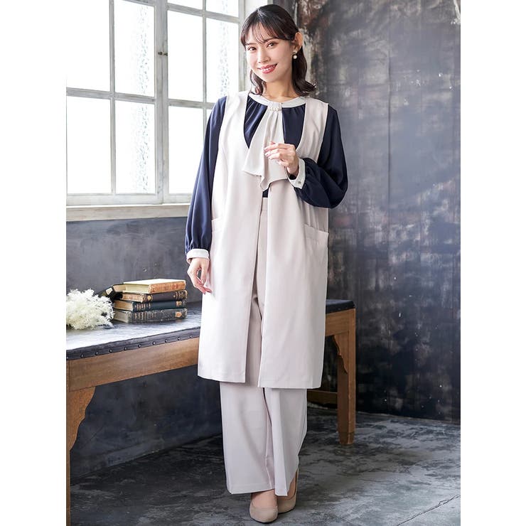 【マルチWAY】ラクケア パールアクセサリー付きボウタイブラウス | Re-J＆SUPURE | 詳細画像23 