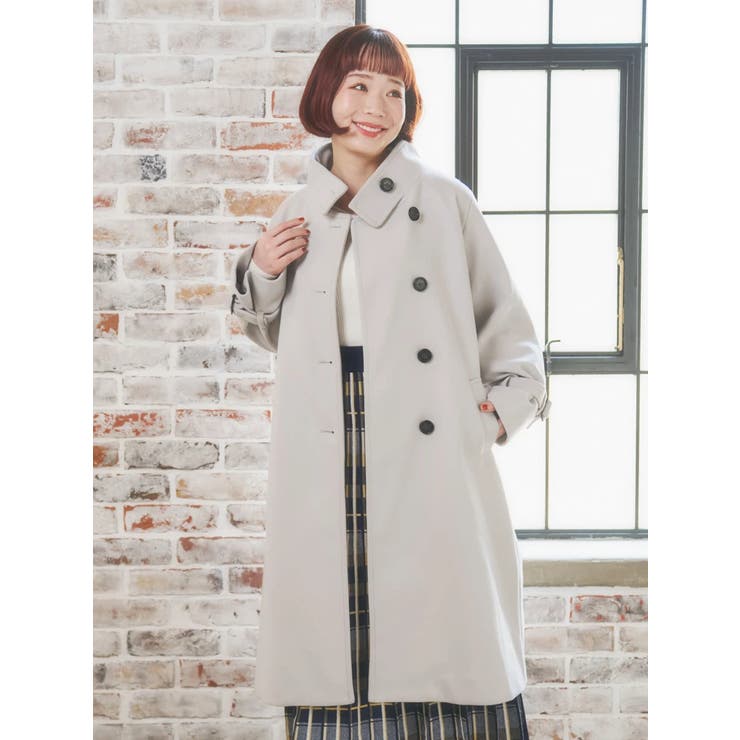 グレー | フェイクウールスタンドネックロングコート | Re-J＆SUPURE