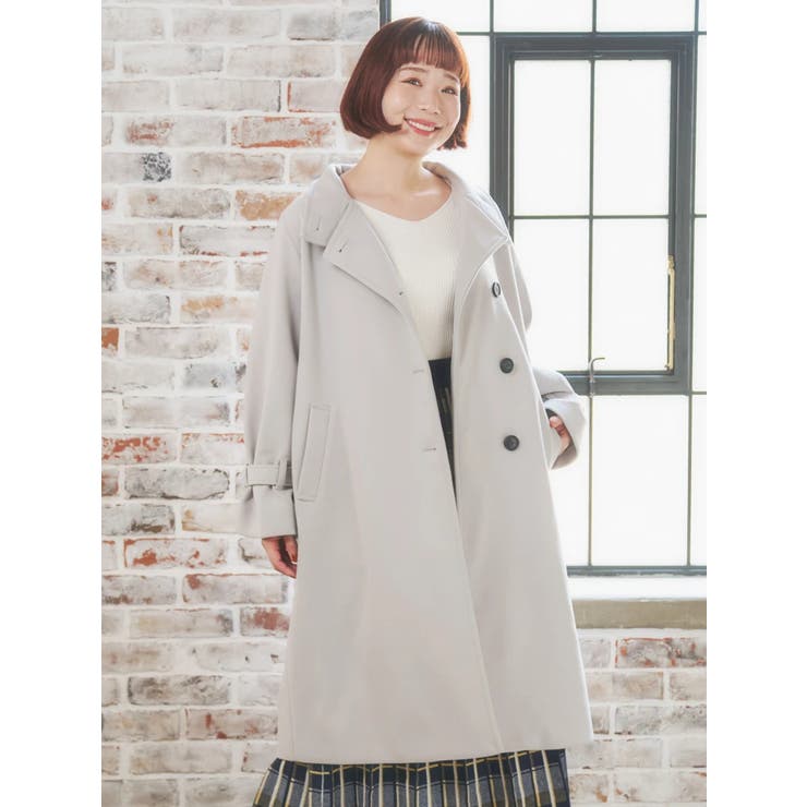 フェイクウールスタンドネックロングコート | Re-J＆SUPURE | 詳細画像6 