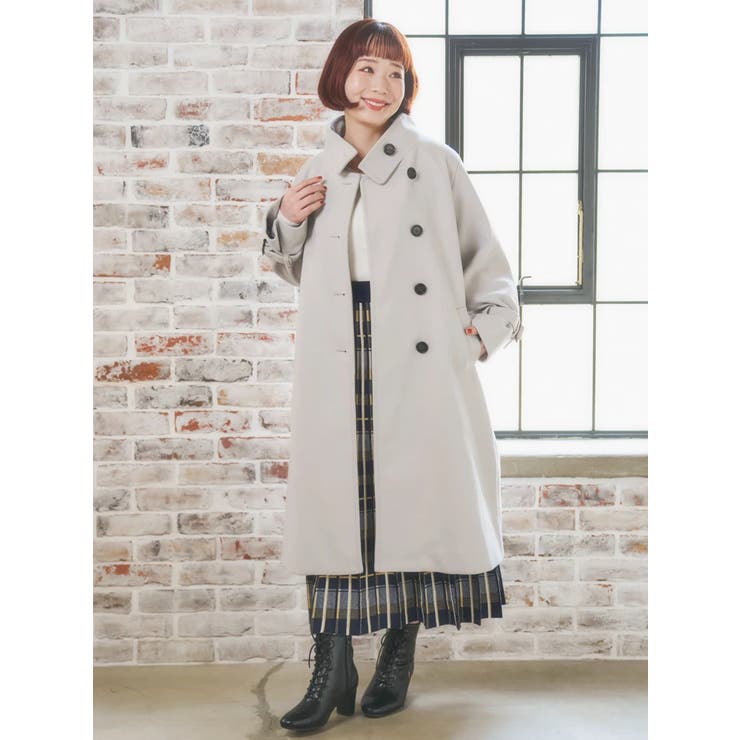 フェイクウールスタンドネックロングコート | Re-J＆SUPURE | 詳細画像13 