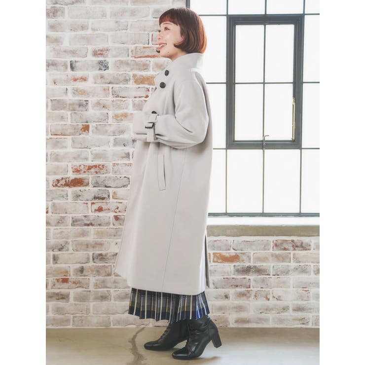 フェイクウールスタンドネックロングコート | Re-J＆SUPURE | 詳細画像16 