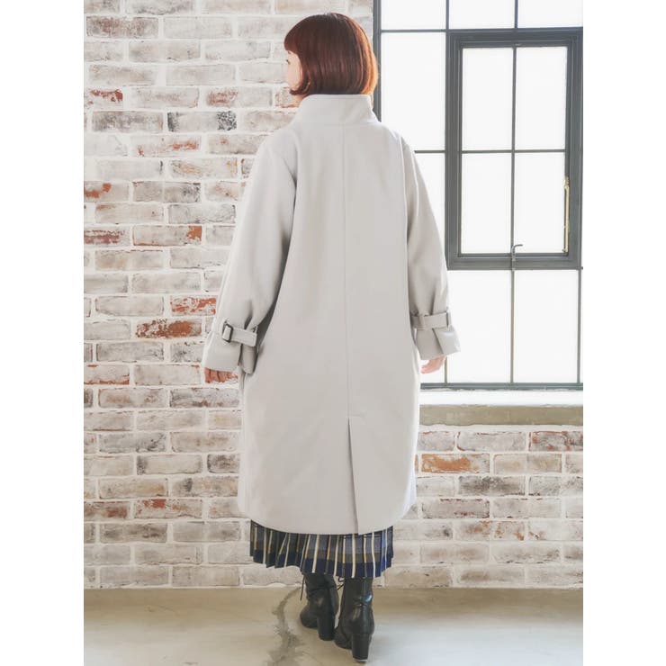 フェイクウールスタンドネックロングコート | Re-J＆SUPURE | 詳細画像17 