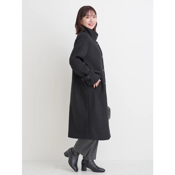 フェイクウールスタンドネックロングコート | Re-J＆SUPURE | 詳細画像27 