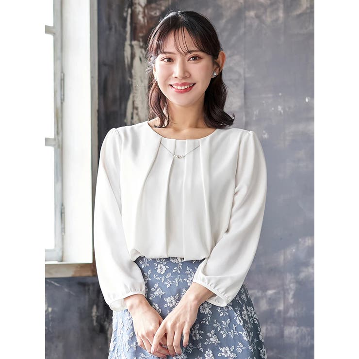 ラクケア アクセサリー付きタックバルーンブラウス | Re-J＆SUPURE | 詳細画像8 